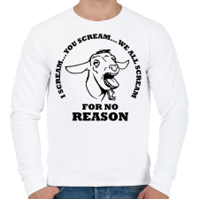 PRINTFASHION Sikító kecske - Férfi pulóver - Fehér férfi pulóver, kardigán