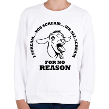 PRINTFASHION Sikító kecske - Gyerek pulóver - Fehér gyerek pulóver, kardigán