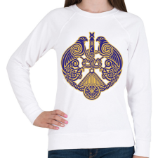 PRINTFASHION siklod címer 2 - Női pulóver - Fehér női pulóver, kardigán