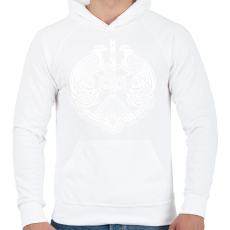 PRINTFASHION siklód címer turulos - Férfi kapucnis pulóver - Fehér