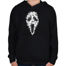 PRINTFASHION Sikoly denevérek - Gyerek kapucnis pulóver - Fekete gyerek pulóver, kardigán