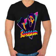 PRINTFASHION Sikoly - Férfi V-nyakú póló - Fekete