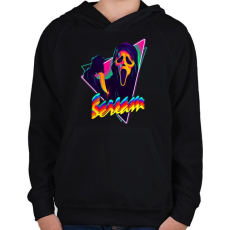 PRINTFASHION Sikoly - Gyerek kapucnis pulóver - Fekete