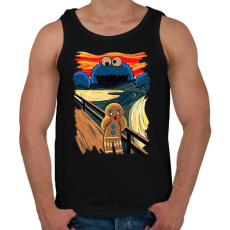 PRINTFASHION Sikoly - Mézi & Sütiszörny - Férfi atléta - Fekete