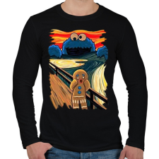 PRINTFASHION Sikoly - Mézi & Sütiszörny - Férfi hosszú ujjú póló - Fekete férfi póló