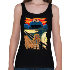 PRINTFASHION Sikoly - Mézi & Sütiszörny - Női atléta - Fekete női trikó