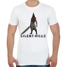 PRINTFASHION Silent hill 2 pyramid head - Férfi póló - Fehér férfi póló
