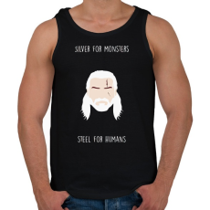 PRINTFASHION Silver for monsters - Férfi atléta - Fekete