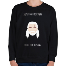 PRINTFASHION Silver for monsters - Gyerek pulóver - Fekete