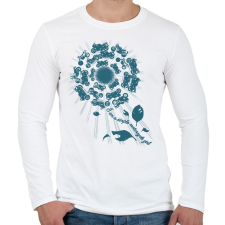 PRINTFASHION SIMPLE - Férfi hosszú ujjú póló - Fehér férfi póló