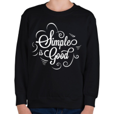 PRINTFASHION Simple is good. - Gyerek pulóver - Fekete gyerek pulóver, kardigán