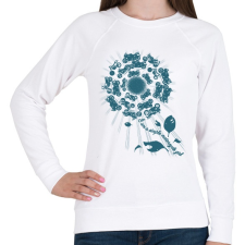 PRINTFASHION SIMPLE - Női pulóver - Fehér női pulóver, kardigán