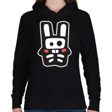 PRINTFASHION sims.bunny - Női kapucnis pulóver - Fekete női pulóver, kardigán