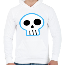 PRINTFASHION Sims skull - Férfi kapucnis pulóver - Fehér férfi pulóver, kardigán