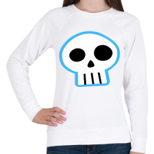 PRINTFASHION Sims skull - Női pulóver - Fehér női pulóver, kardigán