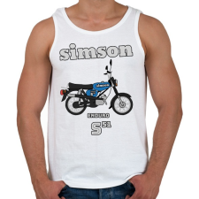 PRINTFASHION Simson  - Férfi atléta - Fehér atléta, trikó