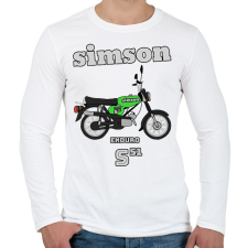 PRINTFASHION Simson - Férfi hosszú ujjú póló - Fehér férfi póló