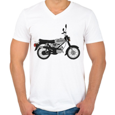 PRINTFASHION simson - Férfi V-nyakú póló - Fehér férfi póló