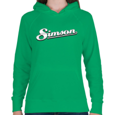 PRINTFASHION Simson Logó 3D (fémes stílus) - Női kapucnis pulóver - Zöld