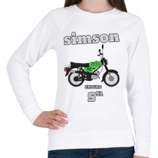 PRINTFASHION Simson  - Női pulóver - Fehér női pulóver, kardigán