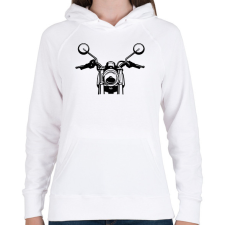 PRINTFASHION Simson S50 S51 Motorbicikli Elülső - Női kapucnis pulóver - Fehér női pulóver, kardigán