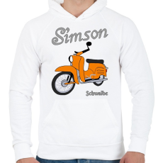PRINTFASHION Simson schwalbe  - Férfi kapucnis pulóver - Fehér