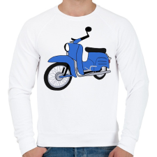 PRINTFASHION Simson schwalbe  - Férfi pulóver - Fehér férfi pulóver, kardigán