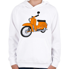 PRINTFASHION Simson schwalbe - Gyerek kapucnis pulóver - Fehér gyerek pulóver, kardigán