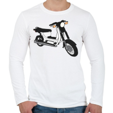 PRINTFASHION Simson sr50 - Férfi hosszú ujjú póló - Fehér