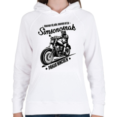 PRINTFASHION Simsonosnak párja nincsen - Női kapucnis pulóver - Fehér