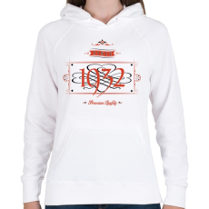 PRINTFASHION since-1932-red-black - Női kapucnis pulóver - Fehér