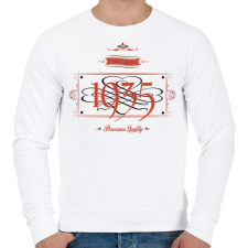 PRINTFASHION since-1935-red-black - Férfi pulóver - Fehér férfi pulóver, kardigán