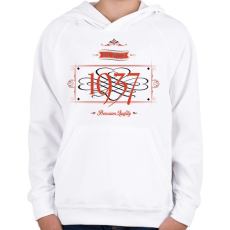 PRINTFASHION since-1937-red-black - Gyerek kapucnis pulóver - Fehér