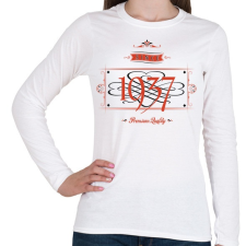 PRINTFASHION since-1937-red-black - Női hosszú ujjú póló - Fehér női póló