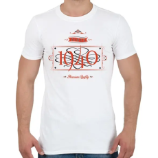 PRINTFASHION since-1940-red-black - Férfi póló - Fehér