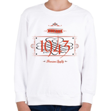 PRINTFASHION since-1943-red-black - Gyerek pulóver - Fehér gyerek pulóver, kardigán