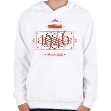 PRINTFASHION since-1946-red-black - Gyerek kapucnis pulóver - Fehér