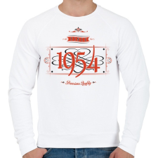 PRINTFASHION since-1954-red-black - Férfi pulóver - Fehér férfi pulóver, kardigán