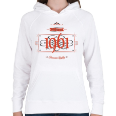 PRINTFASHION since-1961-red-black - Női kapucnis pulóver - Fehér