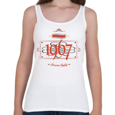 PRINTFASHION since-1967-red-black - Női atléta - Fehér női trikó