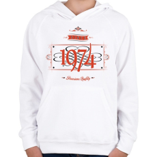 PRINTFASHION since-1974-red-black - Gyerek kapucnis pulóver - Fehér