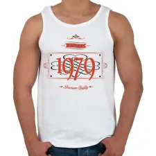 PRINTFASHION since-1979-red-black - Férfi atléta - Fehér atléta, trikó