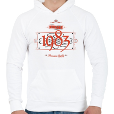 PRINTFASHION since-1983-red-black - Férfi kapucnis pulóver - Fehér