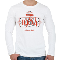 PRINTFASHION since-1984-red-black - Férfi hosszú ujjú póló - Fehér