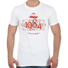 PRINTFASHION since-1984-red-black - Férfi póló - Fehér