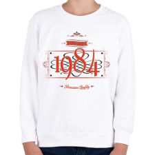 PRINTFASHION since-1984-red-black - Gyerek pulóver - Fehér gyerek pulóver, kardigán