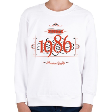 PRINTFASHION since-1986-red-black - Gyerek pulóver - Fehér