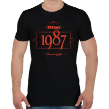 PRINTFASHION since-1987-red-black - Férfi póló - Fekete férfi póló