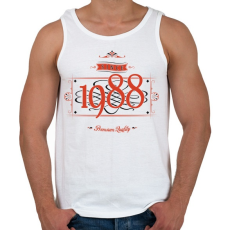 PRINTFASHION since-1988-red-black - Férfi atléta - Fehér