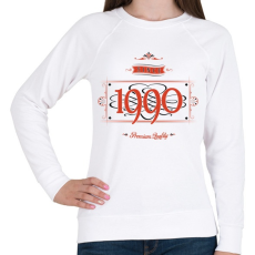 PRINTFASHION since-1990-red-black - Női pulóver - Fehér